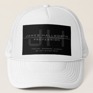 Moderne gemarkeerde initialen (of andere tekst) Gr Trucker Pet