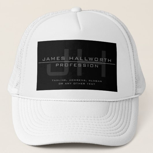 Moderne gemarkeerde initialen (of andere tekst) Gr Trucker Pet (Voorkant)