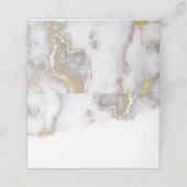 Moderne gemarmerde grijze en gouden trouwplaatskaa plaatskaartje (Buitenkant ongevouwen)