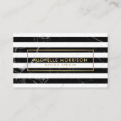 Moderne Gemengde Marmeren Strepen Interieur Design Visitekaartje (Voorkant)