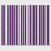 Moderne gemengde Paarse en witte strepen Cadeaupapier (Vlak)