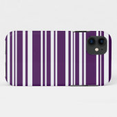 Moderne gemengde Paarse en witte strepen Case-Mate iPhone Case (Achterkant (horizontaal))