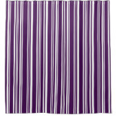 Moderne gemengde Paarse en witte strepen Douchegordijn (Voorkant)