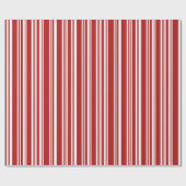 Moderne, gemengde rode en witte strepen cadeaupapier (Vlak)