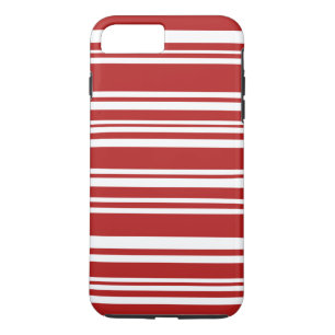 Moderne gemengde rode en witte strepen Case-Mate iPhone case