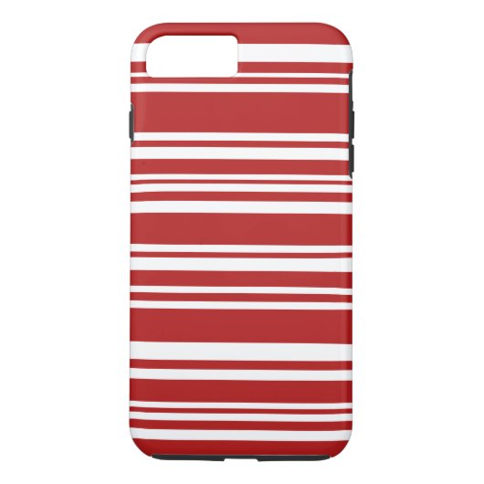 Moderne gemengde rode en witte strepen Case-Mate iPhone case (Achterkant)