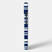 Moderne gemengde zeemacht en witte strepen Case-Mate iPhone case (Achterkant / Links)