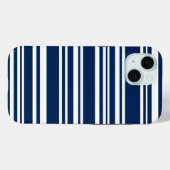Moderne gemengde zeemacht en witte strepen Case-Mate iPhone case (Achterkant (horizontaal))