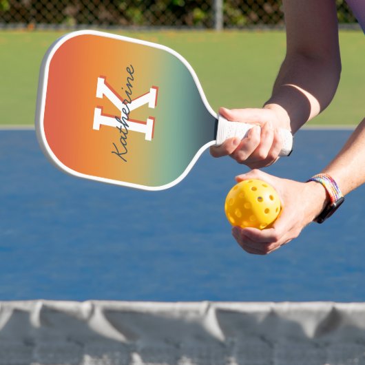 Moderne gemerkte naam koele gradiënt  pickleball paddle (Insitu)