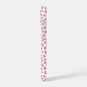 Moderne gemerkte roze luipaardprint iPhone 15 case (Linkerkant)