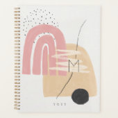 Moderne gemerkte roze regenboog planner (Voorkant)