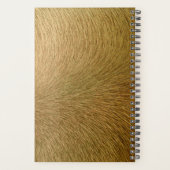 Moderne, gemerkte zwarte en gouden bont planner (Achterkant)