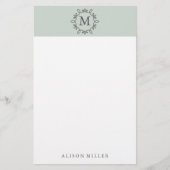 Moderne gemonogrammeerde banketbakkerij briefpapier (Voorkant)