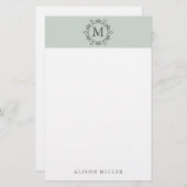 Moderne gemonogrammeerde banketbakkerij briefpapier (Voorkant / Achterkant)