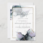 Moderne gemuteerde Amethyst cyaan Abstracte Waterv (Voorkant)