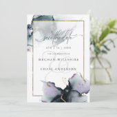 Moderne gemuteerde Amethyst cyaan Abstracte Waterv (Staand voorkant)