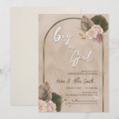 Moderne Gender Reveal | Minimalistische genderonth Kaart (Voorkant / Achterkant)