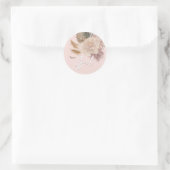 Moderne Gender Reveal | Minimalistische genderonth Ronde Sticker (Tas)