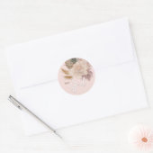 Moderne Gender Reveal | Minimalistische genderonth Ronde Sticker (Envelop)