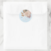 Moderne Gender Reveal | Minimalistische genderonth Ronde Sticker (Tas)