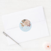 Moderne Gender Reveal | Minimalistische genderonth Ronde Sticker (Envelop)