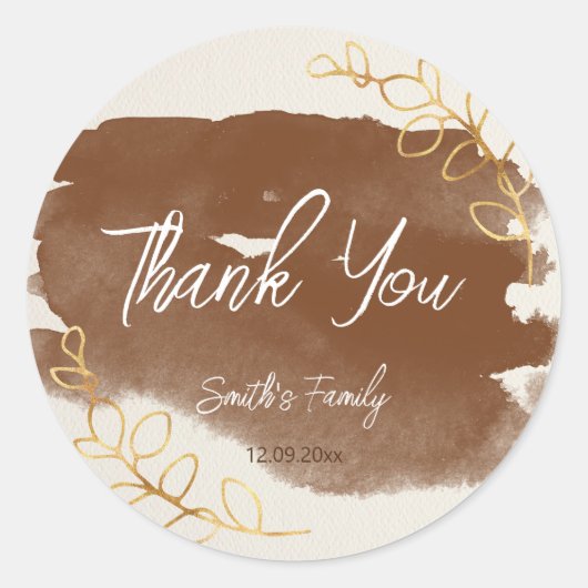 Moderne Gender Reveal | Minimalistische genderonth Ronde Sticker (Voorkant)