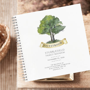 Moderne genealogie Tree Family Reunion Guestbook Notitieboek