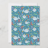 Moderne geneutrale Baby shower van verdovende midd Bedankkaart (Achterkant)