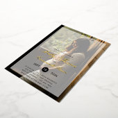 Moderne geneutrale foto Baby shower Gold Folie Uitnodiging (Gedraaid)