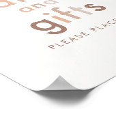 Moderne geneutrale Kaarten en Gifts Table Poster (Hoek)