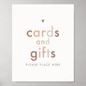 Moderne geneutrale Kaarten en Gifts Table Poster (Voorkant)