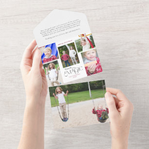 Moderne Geniet van de Magic Calligraphy Multi-Phot All In One Uitnodiging