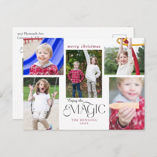 Moderne Geniet van de Magic Calligraphy Multi-Phot Briefkaart (Voorkant / Achterkant)