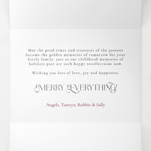 Moderne Geniet van de Magic Calligraphy Multi-Phot Drieluik Kaart (Binnenkant midden)