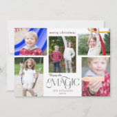 Moderne Geniet van de Magic Calligraphy Multi-Phot Feestdagenkaart (Voorkant)