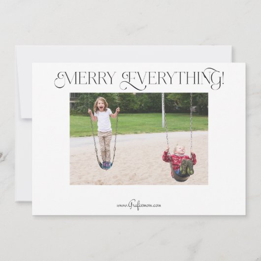 Moderne Geniet van de Magic Calligraphy Multi-Phot Feestdagenkaart (Achterkant)