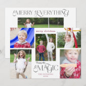 Moderne Geniet van de Magic Calligraphy Multi-Phot Feestdagenkaart (Voorkant / Achterkant)