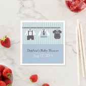 Moderne Gentleman Baby Boy Douche Party Supplies Servet (Insitu)