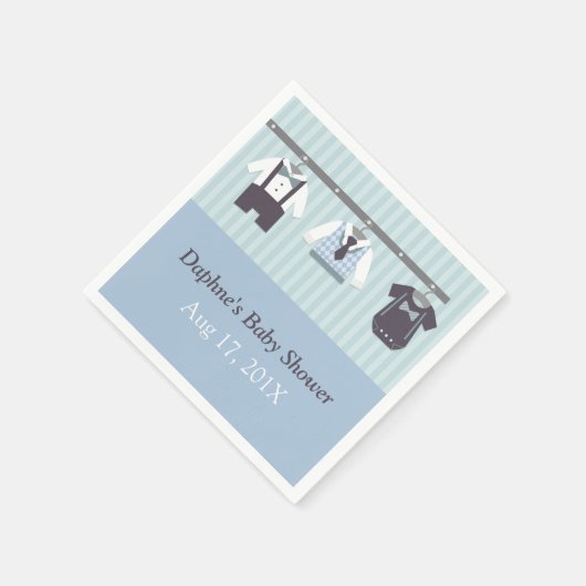 Moderne Gentleman Baby Boy Douche Party Supplies Servet (Hoek)