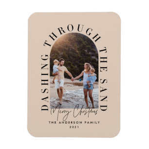 Moderne geo kerstmis door de zandmop magneet