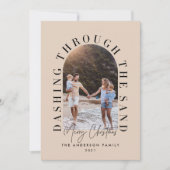 Moderne geo kerstmis door het zand (Voorkant)