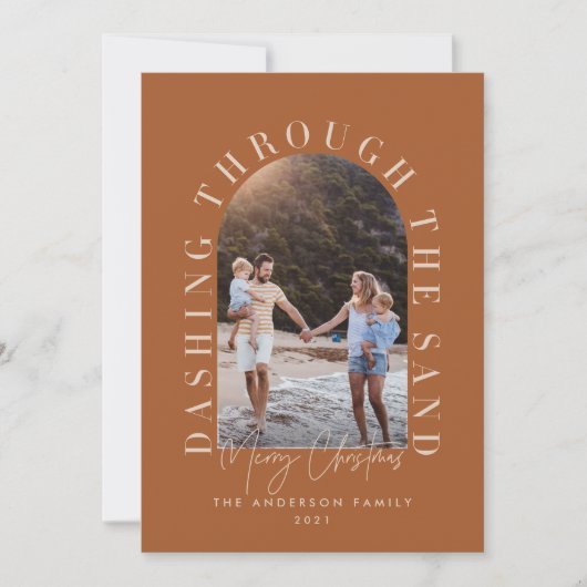 Moderne geo kerstmis door het zand (Voorkant)