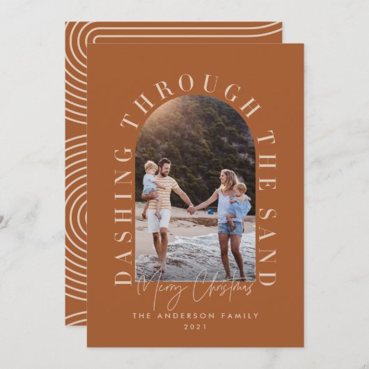 Moderne geo kerstmis door het zand (Voorkant / Achterkant)