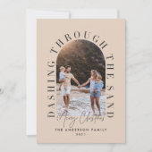 Moderne geo kerstmis door het zand (Voorkant)