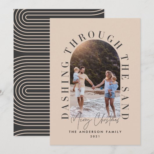 Moderne geo kerstmis door het zand (Voorkant / Achterkant)