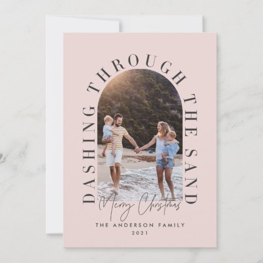 Moderne geo kerstmis door het zand (Voorkant)