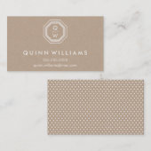 MODERNE GEO MONOGRAM achthoek geometrische vorm kr Visitekaartje (Voorkant / Achterkant)