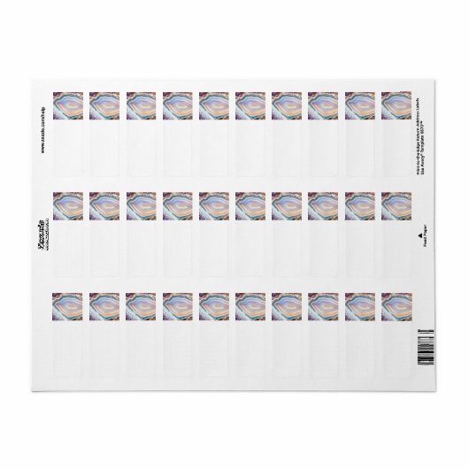 Moderne Geode Kristal | Kristal Foto Label (Full Sheet)
