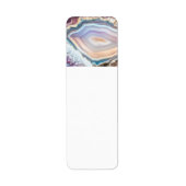 Moderne Geode Kristal | Kristal Foto Label (Voorkant)