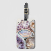Moderne Geode Kristal | Kristallen Bagage Label (Voorkant (verticaal))
